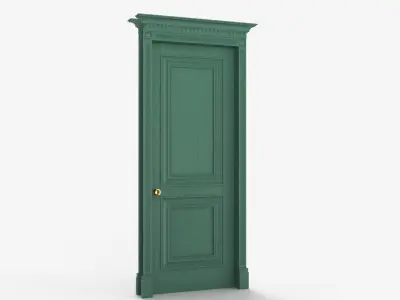 Classic Door Wood RAL 6000 3D model