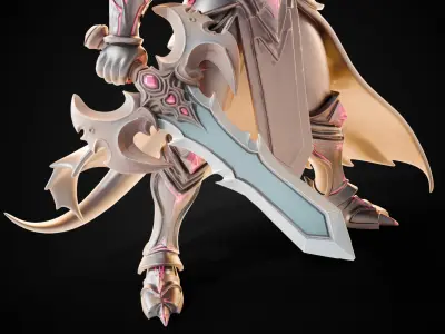 Stylized Sword - Dragonbane Greatsword Riftblade - Game Ready 3D model