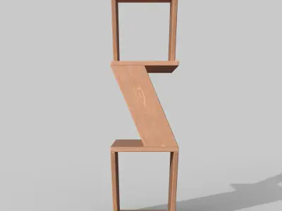 Wall shelf concept Free low-poly 3D model