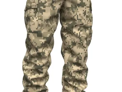 Military Cargo Pants -Marvelous designer 3D model