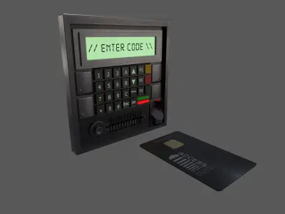 Access Control Panel Low-poly 3D model