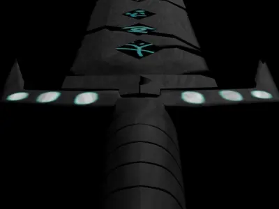 Arugal sword with lights Low-poly 3D model