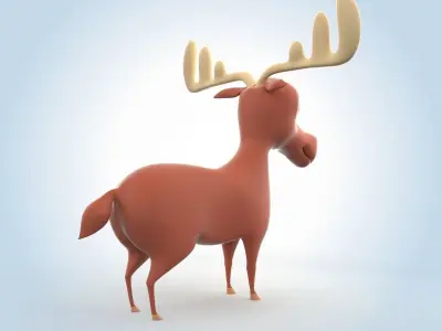 Male Moose 3D model