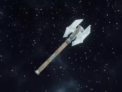 Double Bit Ice Axe - Elemental Double Bit Axe - Model 01 Low-poly 3D model