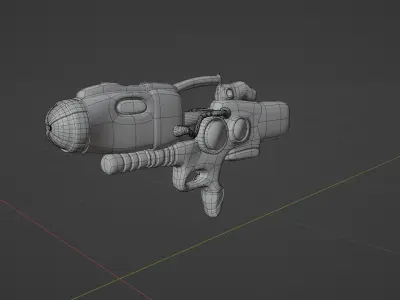 Watergun Low-poly 3D model