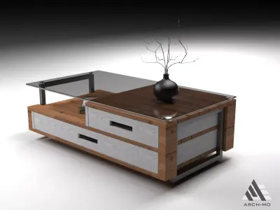 Coffee table 03- furniture Free low-poly 3D model