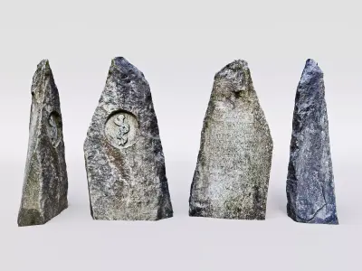 Ancient Monolith Structure 3D model