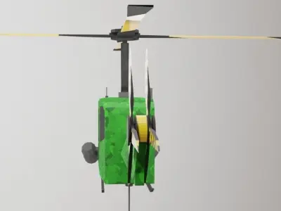 Cartoon Helicopter  Low-poly 3D model