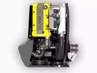 Honda F20C S2000 Supercharged Engine Low-poly 3D model