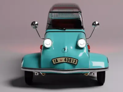 Messerschmitt Kabienenroller Low-poly 3D model