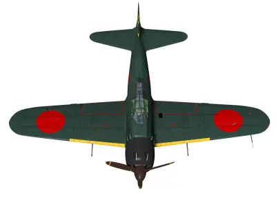 A6M5 Zero fighter Type 52  3D model