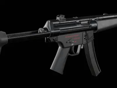 MP5 - Customizable Low-poly 3D model