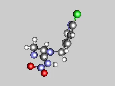 Imidacloprid molecule 3D model