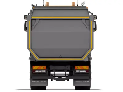Renault K430 8x4 tipper 2016 3D model