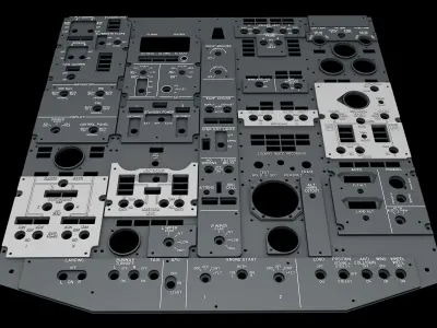Boeing 737 Overhead Panels 3D print model