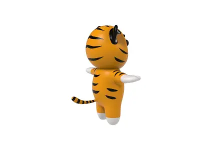Character v001 Tiger Low-poly 3D model