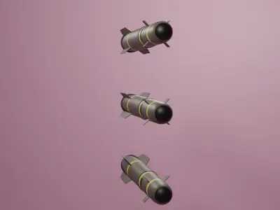 AGM-114 Hellfire Missile Low-poly 3D model