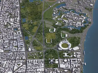 Kolkata Low-poly 3D model