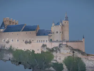 Gothic Medieval Castle - Low Poly Low-poly 3D model