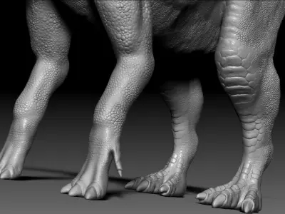Dinosaur Shantungosaurus Sculpt Project 3D model