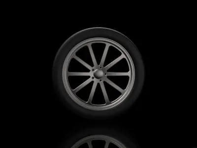 Basic Tyre and Rim   3D model