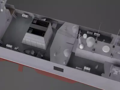Admiral Gorshkov-class Frigate Project 22350 3D model