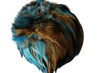 Indigo Bunting Blue Bird Low-poly 3D model