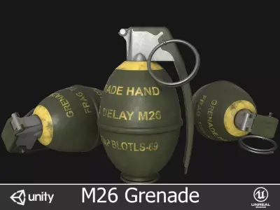 M26 Grenade Low-poly 3D model