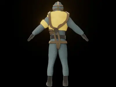 German Luftwaffe Pilot for ME262 Rigged Blend file Free 3D model