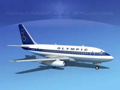 Boeing 737-100 Olympic 3D model