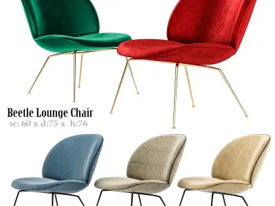 Beetle Lounge Chair - Gubi 3D model