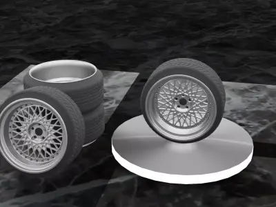 BBS wheel 3D Model Low-poly 3D model
