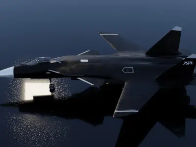 Sukhoi SU-47 Berkut Low-poly 3D model