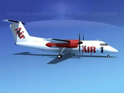 Dehaviland DHC-8 100 Air One 3D model