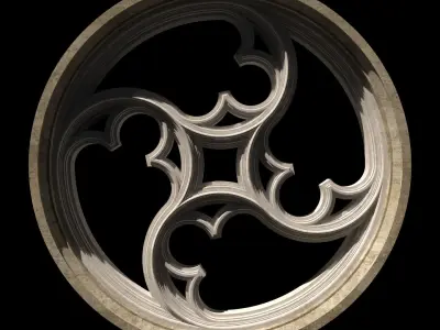 Rose window 3 in 1 3D model