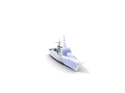 Modern Naval Destroyer model pack Low-poly 3D model