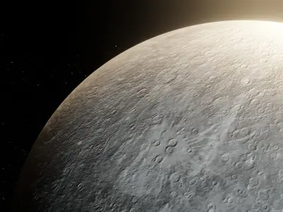 Photorealistic Mercury High-Res Textures and Sci-Fi Music Pack Low-poly 3D model
