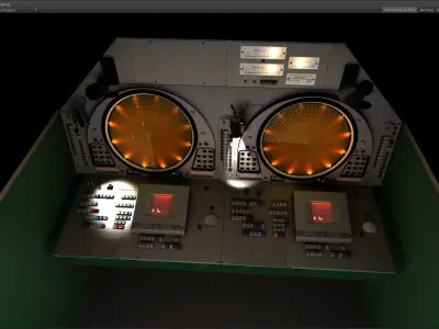 9S467 Soviet radar post Low-poly 3D model