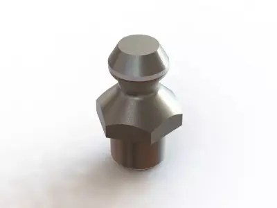 Graxeira Grease Fitting 43 Reta Straight 6x1 Lufra 3D model