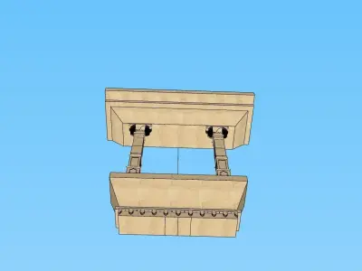 indian jodhpuri stone jharokha 3d modal Low-poly 3D model