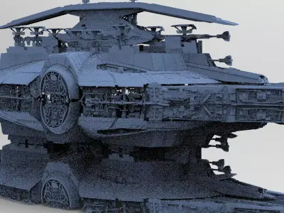 Jupiter Ancient tech temple Space station 2 designs 3D model