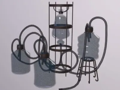 Science Bottles Low-poly 3D model
