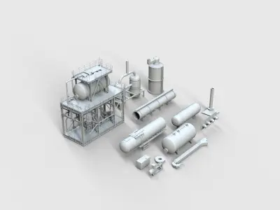 Industrial Production Parts 3D model