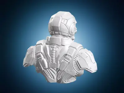 Cyborg Bust Design 3D print model
