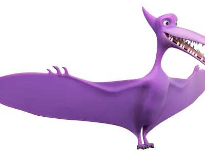 Cartoon Dinosaur Pterodactyl  3D model