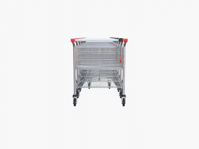 Shopping cart stack v1 Low-poly 3D model