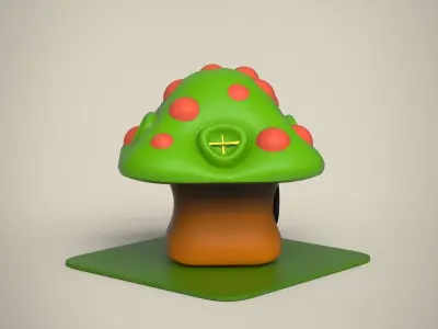 Cartoon house 3D model