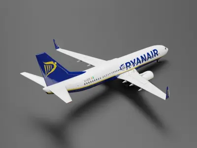 Boeing 737-800 Ryanair Livery 3D model