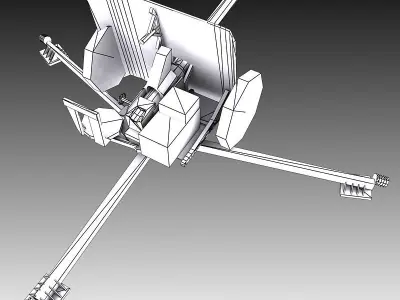 2 Pounder Anti-Tank Gun 3D model