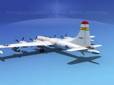 Boeing KB-50 Superfortress Tanker V02 3D model
